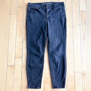Pennington Addition Elle Charcoal Premium Denim Skinny Jeans Size 14